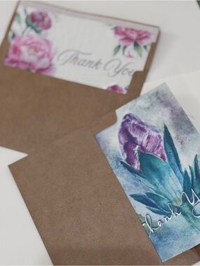 2 Thank You Card prints from Original artwork